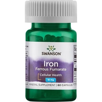 Swanson Iron, 18 mg, 60 капсули, Swanson (SW1587)
