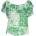 DESIGUAL Къса дамска тениска desigual, Цвят Зелено (24swbw01_ve4026)
