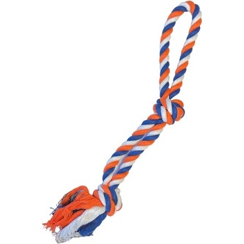 Pet Interest® Памучна играчка - въже с ръкохватка, 2 възела