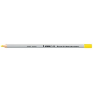 STAEDTLER Молив за маркиране, шестоъгълен, изцяло покриващ, миещ се (омнихром), STAEDTLER "Lumocolor 108", жълт 108-1 (108-1)