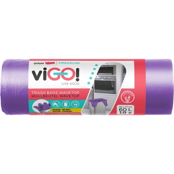 Vigo Odpadkový pytel fialový s vůní levandule 60 l 10µm 18 ks