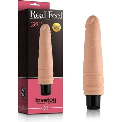 Реалистичен вибратор от кибер кожа, 19см. - Real Feel Cyberskin Vibrator 2 (LVTOY00017)