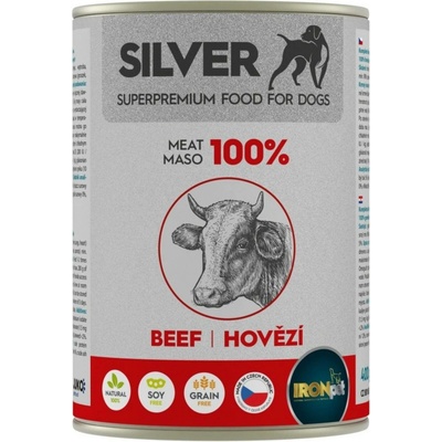 IRONpet Silver Dog Hovězí 100% masa 400 g