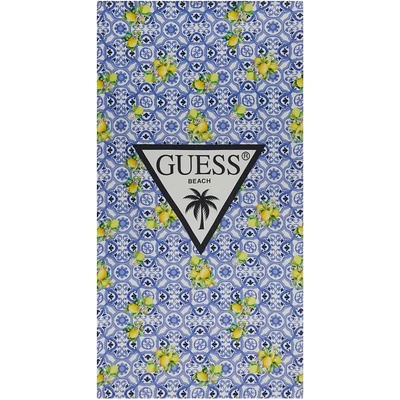 GUESS Плажна хавлия в синьо с лимони за момиче Guess