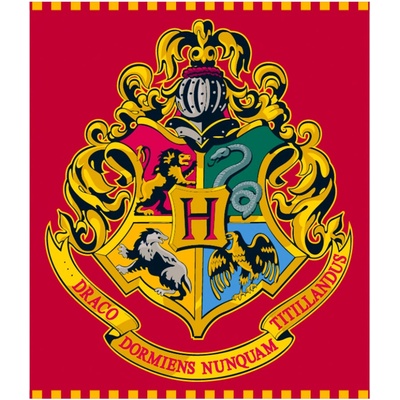 E pus M Deka coral fleece Harry Potter motív erb Hogwarts