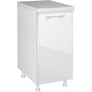 Matis Кухненски шкаф долен с една врата in mdf d40 k бял гланц