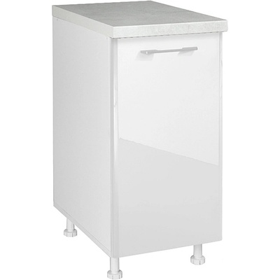 Matis Кухненски шкаф долен с една врата in mdf d40 k бял гланц