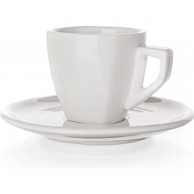 BANQUET šálek + podšálek square ALBA BÍ porcelánový 60 ml – Zboží Dáma