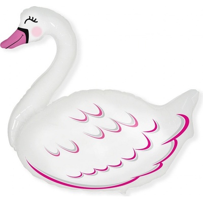Godan Bílá labuť nafukovací fóliový balónek 61cm