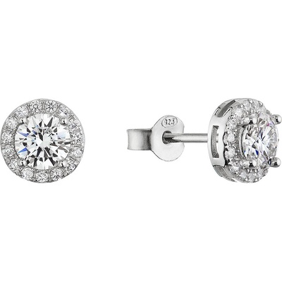 PAVONA Strieborné náušnice AURORA 11M00003 moissanite
