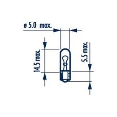 Narva 17037 W1,2W W2x4,6d 12V 1W