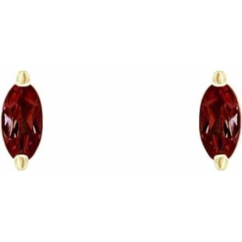 Eppi Minimalistické strieborné náušnice s granátmi Sistine E40169