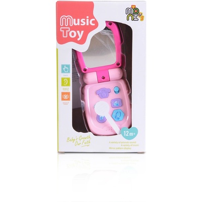 Moni Бебешки музикален телефон с капаче Pink K999-95G (3800146220624)