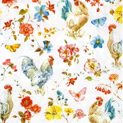 IHR Ideal Home Range Ubrousek 33x33cm Slepičky mezi květy – Zboží Dáma