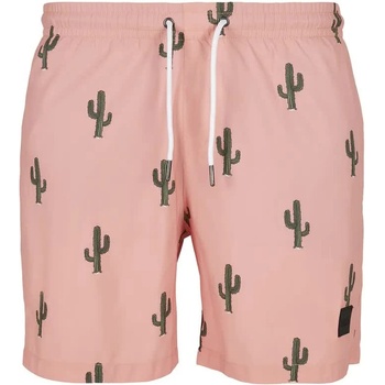 Urban Classics Бански гащета Urban classics Swimming shorts - Pink (Pink Salmon / Green)