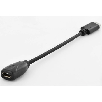 ednet Кабел Ednet EDN-84325, от USB Type C(м) към USB Micro B(ж), 0.15m, черен (EDN-84325)