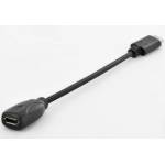 ednet Кабел Ednet EDN-84325, от USB Type C(м) към USB Micro B(ж), 0.15m, черен (EDN-84325)