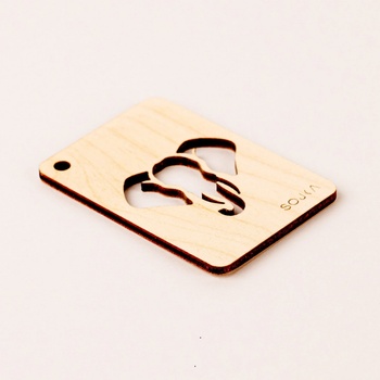 SOJKA Dřevěná vůně do auta - Slon obrys