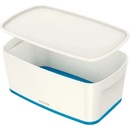 Leitz Úložný box s vekom MyBox, veľkosť S biela/modrá