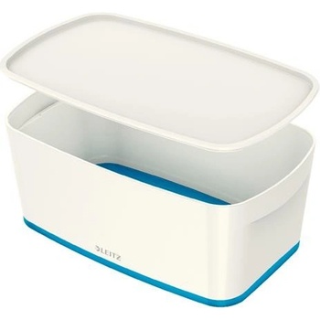 Leitz Úložný box s vekom MyBox, veľkosť S biela/modrá