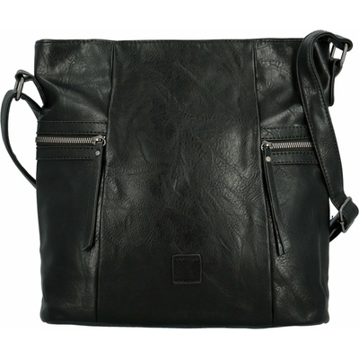 Trendy dámská koženková crossbody kabelka Nanya černá A