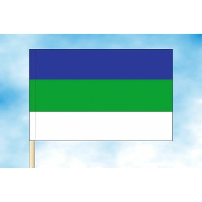LIBEA, s.r.o. Komi vlajka Rozměr: 30×45 cm, Uchycení: Návlek na žerď