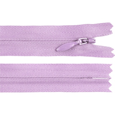 Spirálový zip skrytý YKK No 4 délka 50 cm Varianta: 068 fialová lila, Balení: 1 ks