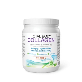 Image 1 of Natural Factors Хидролизиран говежди колаген с хиалуронова киселина, глутамин и биотин - Total Body Collagen, 500 g прах, с вкус на портокал (2631)