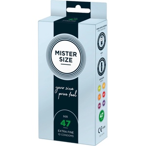 MISTER SIZE - тънък презерватив - 47 мм - 10 броя - lovesexshop
