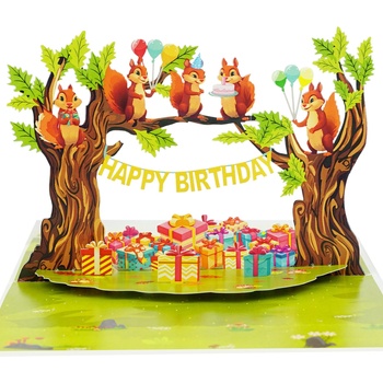 Image 1 of Kiriori pop up / 3d Поздравителна картичка ЧРД Катерици