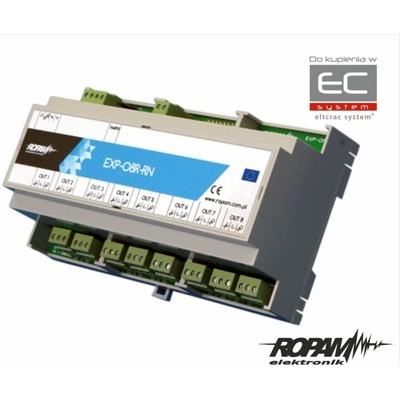 8-reléový modul výstupov na DIN lištu pre Ropam OptimaGSM a RopamNET EC-14804