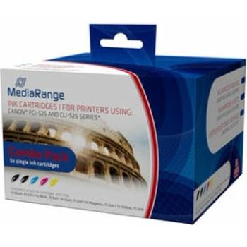 MediaRange Мастило за Canon Pixma iP8700/iP8750/MG6300/MG6350/MG7100/MG7150/MG7500/MG7550, BK/C/M/Y - MRCP525C526 - MediaRange - CLI-526 - Неоригинално, Заб. : 550 брой копия, 10.5 ml капацитет (MRCP525C526)