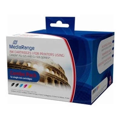 MediaRange Мастило за Canon Pixma iP8700/iP8750/MG6300/MG6350/MG7100/MG7150/MG7500/MG7550, BK/C/M/Y - MRCP525C526 - MediaRange - CLI-526 - Неоригинално, Заб. : 550 брой копия, 10.5 ml капацитет (MRCP525C526)