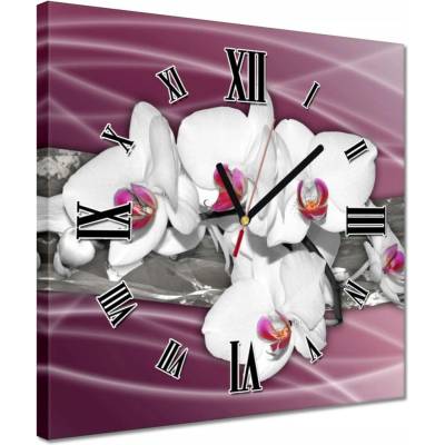 žiadna značka Hodiny 30x30 Orchidey