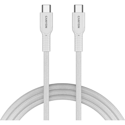 Кабел CANYON cable OnWire 60CL C-C 60W COLOR Braided 1m White (CND-CCAP60AB10W)