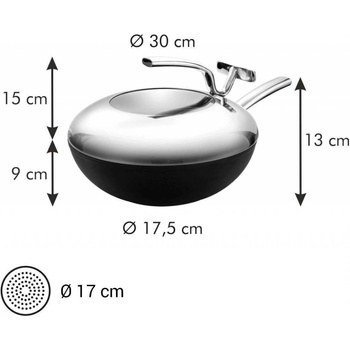 Tescoma wok prezident s pokrievkou 30 cm