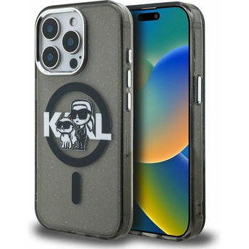 KARL LAGERFELD IML Брокат Карл и Шупет Скица MagSafe Заден Капак за iPhone 15 Pro Max Черен Karl Lagerfeld | Lilav | ЖЕНИ | UNI