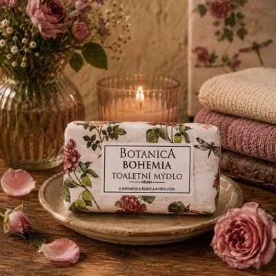 Bohemia Gifts & Cosmetics Botanica Růže ručně vyráběné toaletní mýdlo 100 g