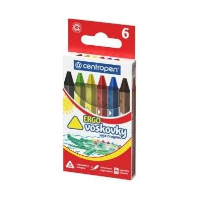 Centropen pastelky voskové 9531 trojhranné 6 barev