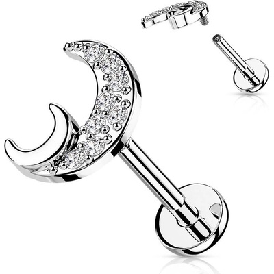 Šperky4U piercing do brady měsíček LB1104ST-1206