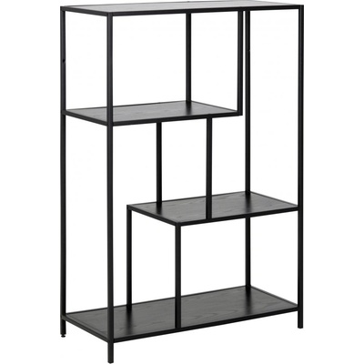 Design Scandinavia Knižnica Seaford II., 114 cm, tmavá