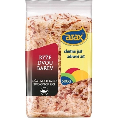 Arax Rýže parboiled dlouhozrnná s červenou rýží 0,5 kg