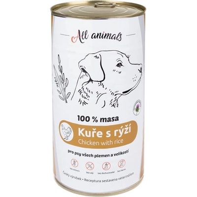 All Animals DOG kuracie mleté s ryžou 1200 g
