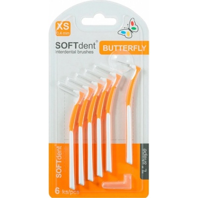 SoftDent medzizubné kefa zahnutý XS 0,4 mm 6 ks