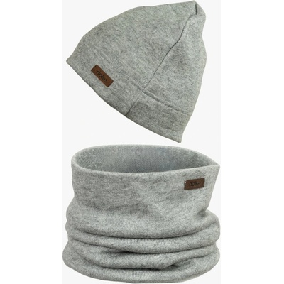 Doke Detský set čiapka a nákrčník z pleteniny short light