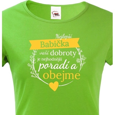 Bezvatriko.cz Canvas nejlepší babička zelená