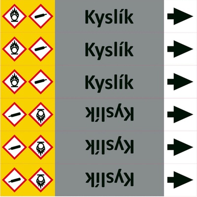 Nadrzenapalivo.cz Značení potrubí ISO 20560, kyslík PZAL 007734