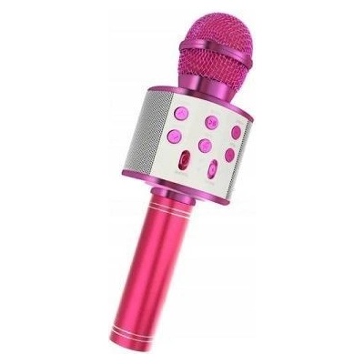 Karaoke Bluetooth reproduktor 5 W 2x bezdrátový mikrofon modrý