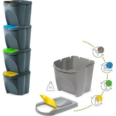 Sortibox Koše separ.odpad 4x20L ŠED