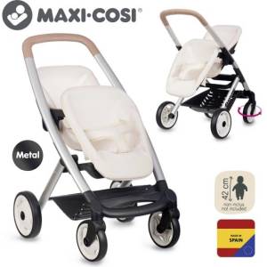 Smoby Спортна количка за кукли близнаци Maxi Cosi бежов (253222)